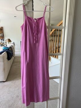 Universal Thread Pink Tie-Front Midi Slip Dress